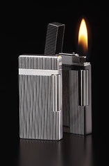 Sarome SD6A-03 Silver / Black carbon fiber Flint Lighter