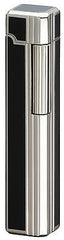 Sarome Flint Pipe Lighter PSD36-05 Silver / Diamond cut 4-side black