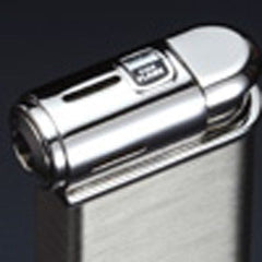 Sarome Piezo Pipe Lighter PSP-10 Silver 2-tone engine turn (Silver)