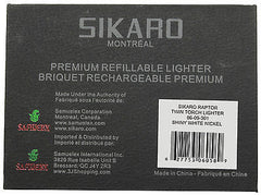 Sikaro Raptor Twin Torch Lighter 06-05-301 Shiny white nickel