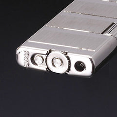 Sarome Flint Cigarette Lighter w/Double roller SD40-05 Silver hairline