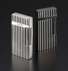 Sarome SD6A-03 Silver / Black carbon fiber Flint Lighter