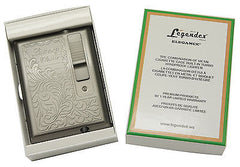 Legendex Elegance Metal Cigarette / Mini Cigar Case Built-In Turbo Windproof Lighter 06-30-102 Waves / Gunmetal