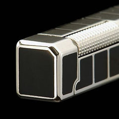 Sarome Flint Pipe Lighter PSD36-09 Silver / black / diamond cut