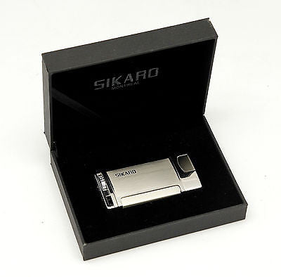 Sikaro Lancer Torch Lighter 06-01-201 Shiny White Nickel