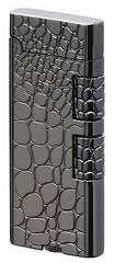 Sarome Flint Cigarette Lighter w/Double roller SD40-02 Black nickel hairline