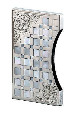 Sarome Business Card Case EXNA1-02 Sterling Silver Arabesque / Mother-of-Pearl