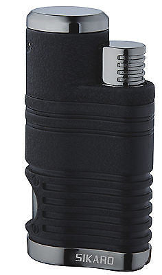 Sikaro Tornado Quad Torch Lighter 06-07-104 Black crackle w/cigar punch