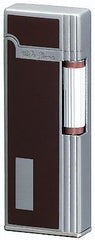 Sarome SD9W-02 Flint Lighter Chrome Satin/Brown Red