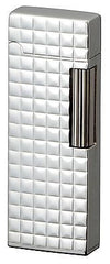 Sarome SD9-26 Flint Lighter Silver lattice dome diamond cut