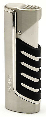 Sikaro Lightning Torch Lighter 06-01-301 Shiny White Nickel