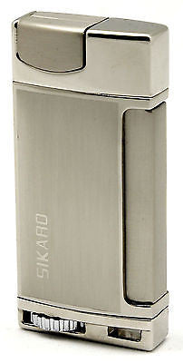 Sikaro Lancer Torch Lighter 06-01-201 Shiny White Nickel