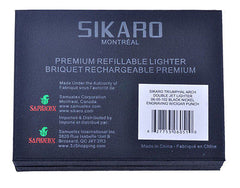 Sikaro Triumphal Arch Twin Torch Cigar Lighter 24K Gold Engraving w/cigar punch 06-05-105
