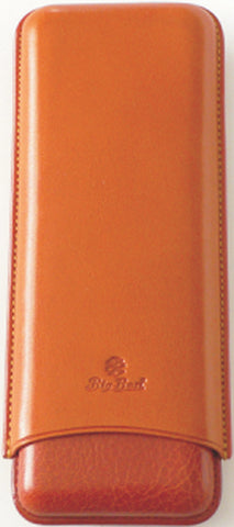 BigBen genuine leather cigar case 3 churchill 180 mm tan-tob 656.111.355