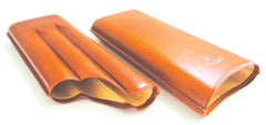 BigBen genuine leather cigar case 3 churchill 180 mm tan-tob 656.111.355