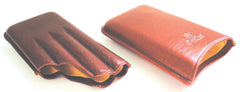 BigBen genuine leather cigar case 4 senoritas 115 mm tan-tob 656.454.455