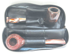 BigBen genuine leather pouch for 2 pipes & tobacco combination 743.221.220