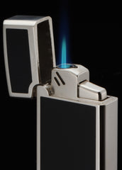 Sarome Torch  Cigar Lighter w/ Cigar Punch BM15A-05 Silver/ Red epoxy resin