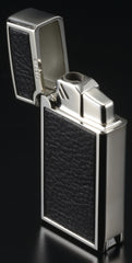 Sarome Torch  Cigar Lighter w/ Cigar Punch BM15A-05 Silver/ Red epoxy resin