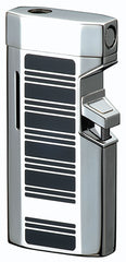 Sarome Torch Lighter BM5-04 Silver/black epoxy resin inlaid