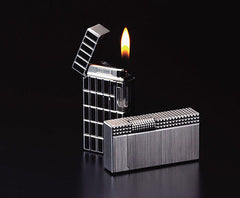 Sarome Flint Cigarette Lighter SD1-52 Antique silver / Cross diamond cut