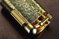 Sarome Flint Lighter for Pipe PSD12-28 Antique black arabesque / Silver