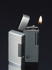 Sarome Flint Lighter for Pipe PSD9-07 Nickel Super Satin (Light Gunmetal)