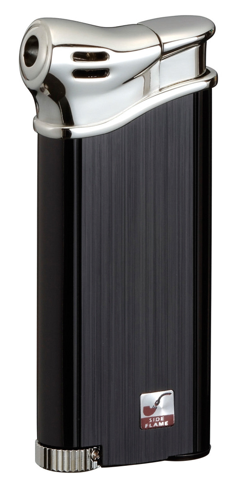 Sarome Piezo Pipe Lighter PSP3-12 Silver 2-tone black nickel hairline