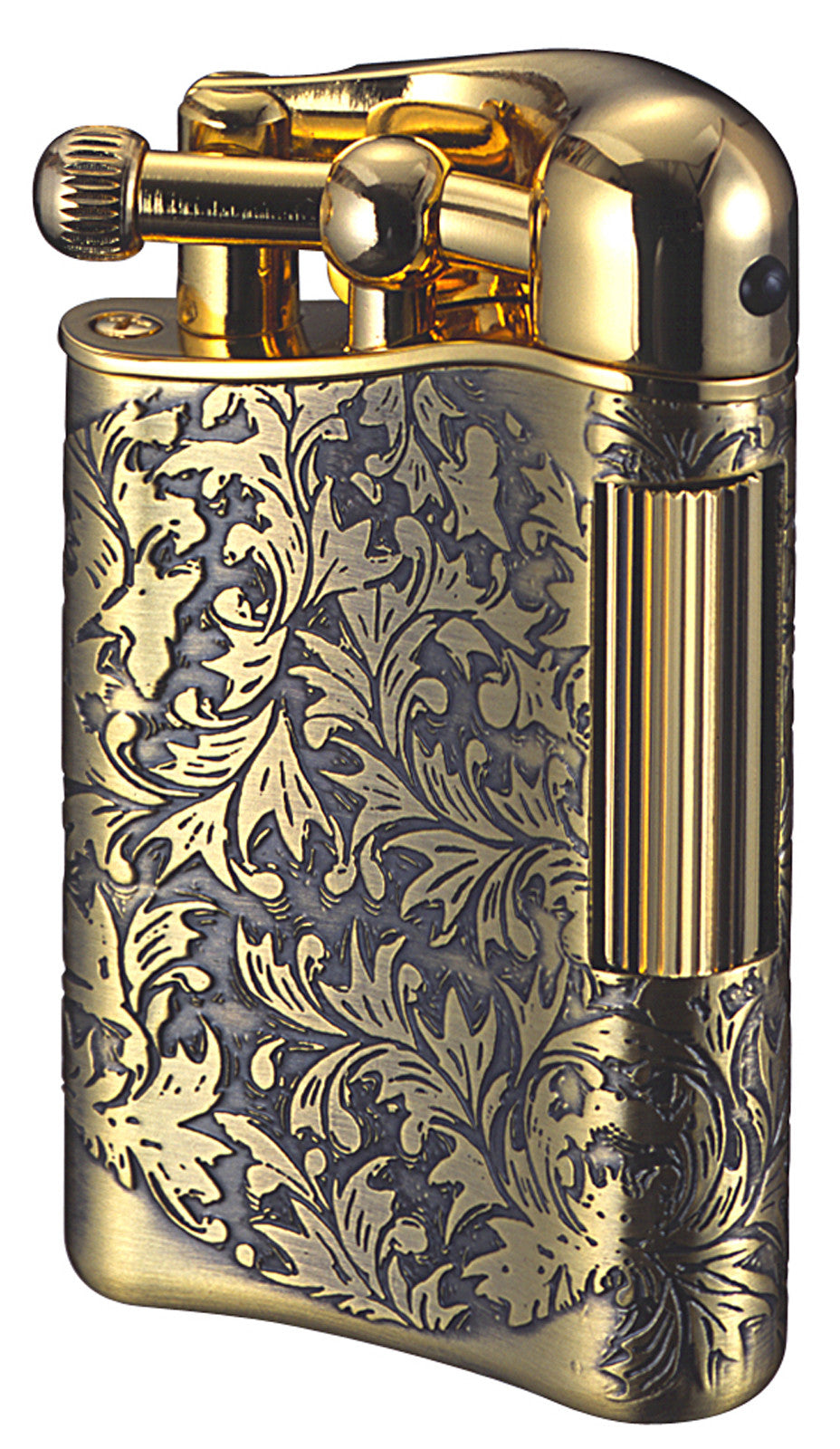 Sarome Flint Cigarette Lighter SD12-11 Antique brass arabesque