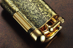 Sarome Flint Cigarette Lighter SD12-12 Antique silver arabesque