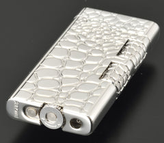 Sarome Flint Cigarette Lighter w/Double roller SD40-04 Gun metal / Crocodile patter
