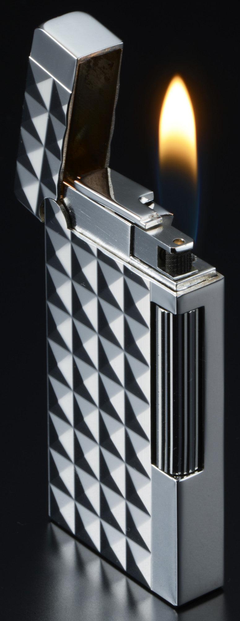 Sarome Flint Cigarette Cigar Lighter SD6A-09 Gun metal / Cubical diamond cut
