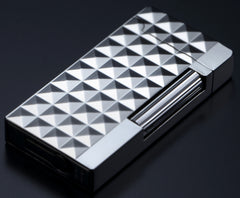 Sarome Flint Cigarette Cigar Lighter SD6A-09 Gun metal / Cubical diamond cut