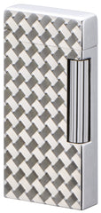 Sarome Flint Cigarette Cigar Lighter SD6A-11 Silver/ Wire mesh diamond cut