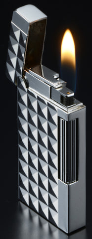 Sarome Flint Cigarette Cigar Lighter SD6A-12 Gun metal/ Wire mesh diamond cut