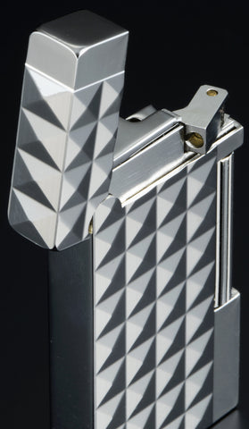 Sarome Flint Cigarette Cigar Lighter SD6A-12 Gun metal/ Wire mesh diamond cut