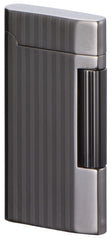 Sarome Flint Lighter SD7-18 Gun metal half matt/  Stripe