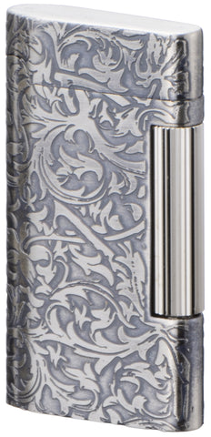 Sarome Flint Cigarette Lighter SD8-24 Antique silver arabesque