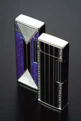 Sarome Flint Lighter SD9-12 Nickel diamond cut