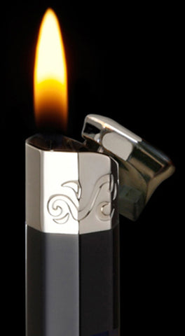 Sarome Piezo Electronic Lighter SK150-02 Rose Gold 0.2μ /Black