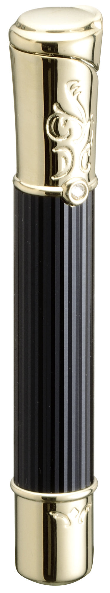 Sarome Piezo Electronic Lighter SK151-06 Black/Champagne gold 0.2μ