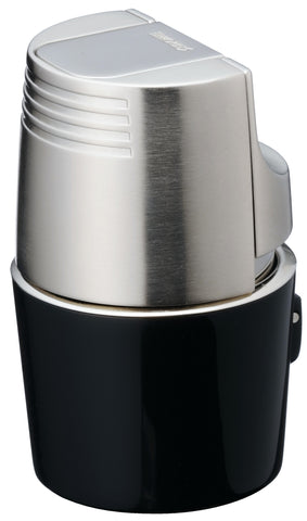 Sarome Flat Triple Torch  Cigar Cigarette TABLE Lighter  T3BM1-01 Silver/ Black
