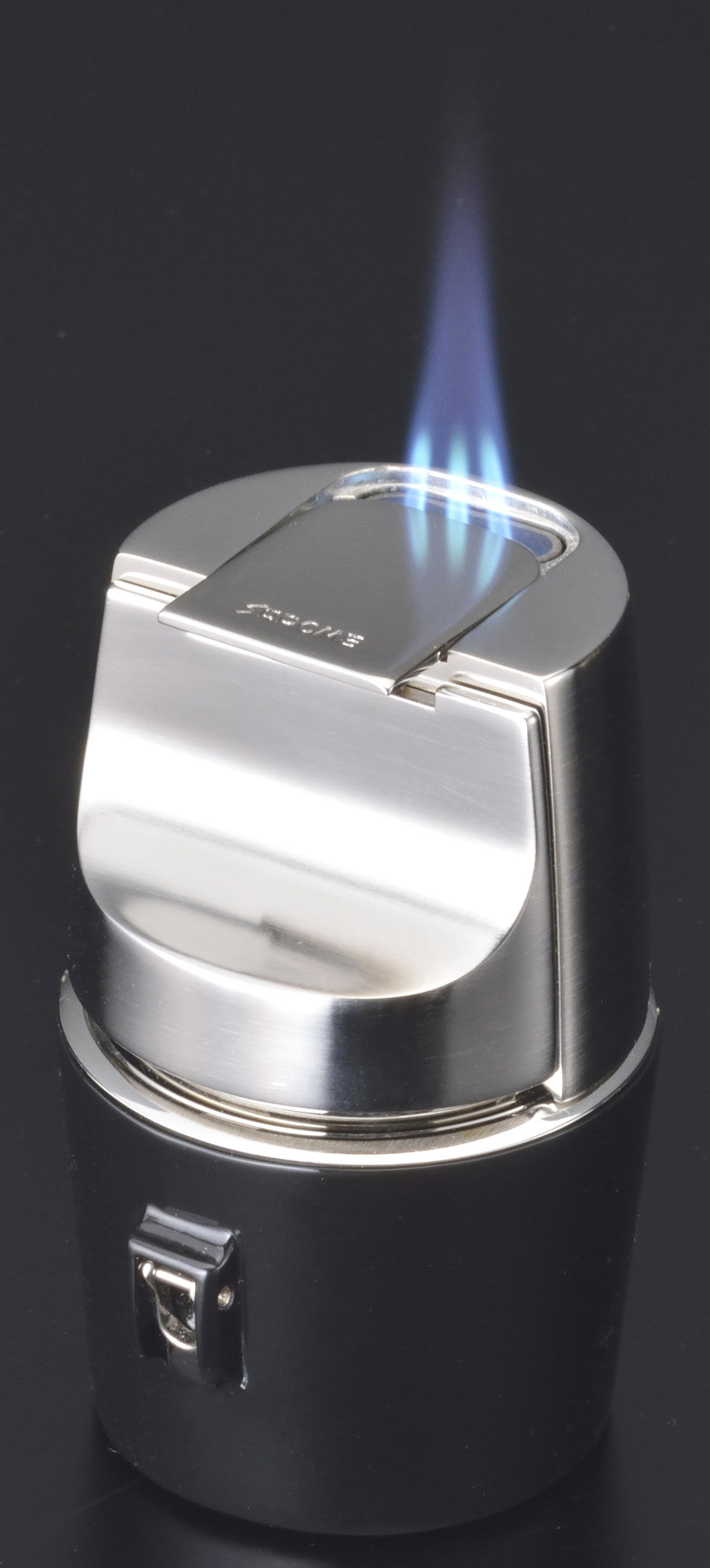 Sarome Flat Triple Torch  Cigar Cigarette TABLE Lighter  T3BM1-02 Silver/ Red