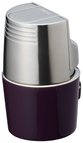 Sarome Flat Triple Torch  Cigar Cigarette TABLE Lighter  T3BM1-04 Silver/ Purple