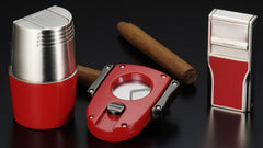 Sarome Flat Triple Torch  Cigar Cigarette TABLE Lighter  T3BM1-04 Silver/ Purple