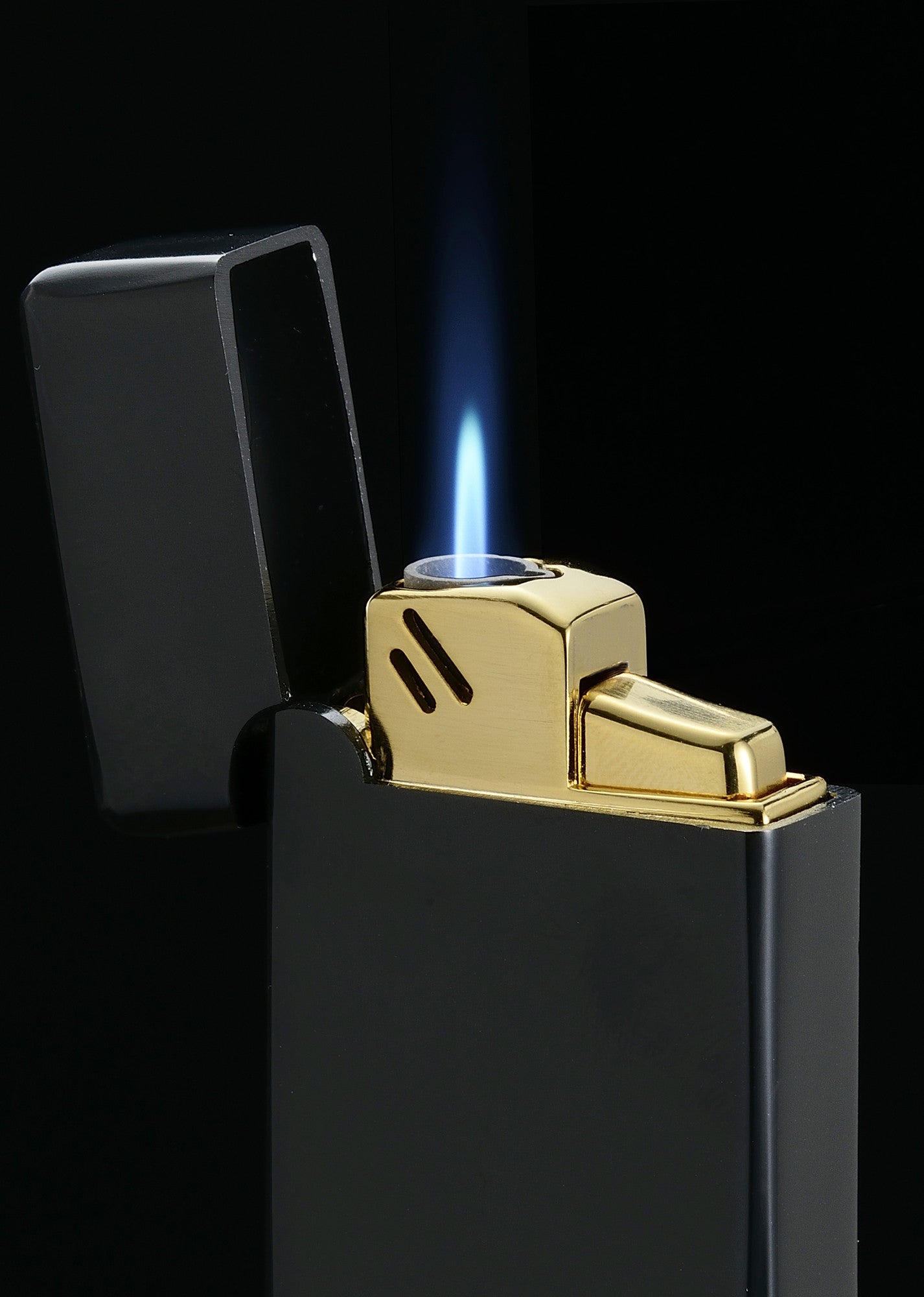 Sarome Torch  Cigar Cigarette Lighter BM15-06 Brass barrel finish / Gold satin 0.2μ